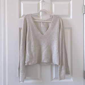 Free People Cream Wool Blend Sweater Boho Style